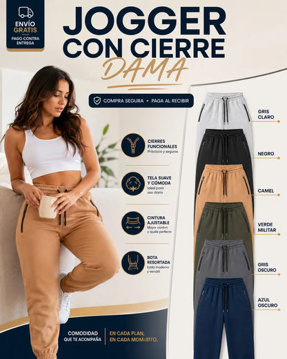 JOGGER CON CIERRE DAMA