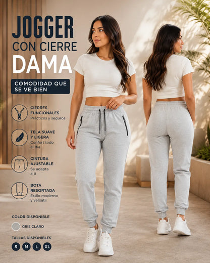 JOGGER CON CIERRE DAMA