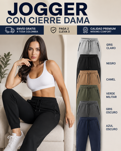 JOGGER CON CIERRE DAMA