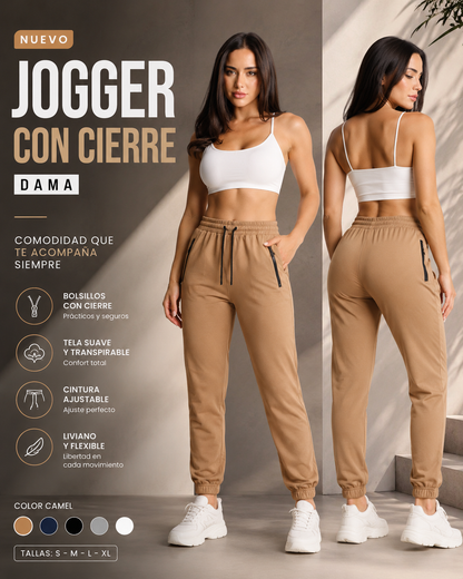 JOGGER CON CIERRE DAMA